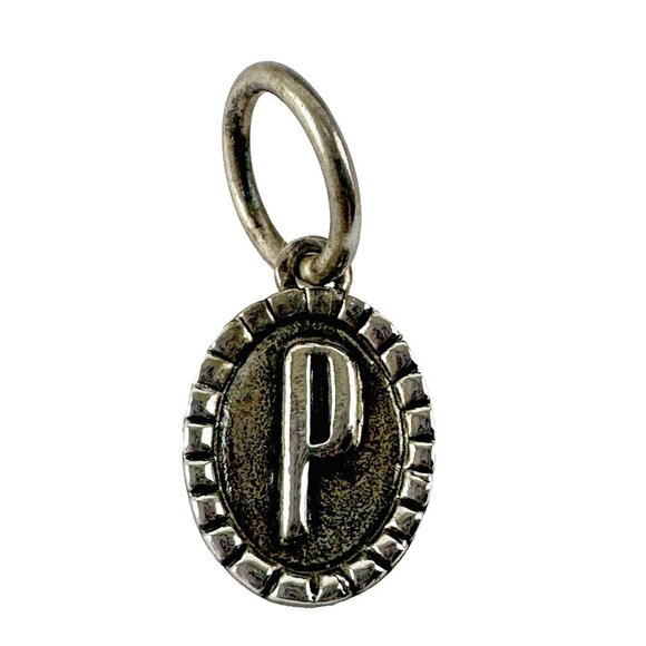 Waxing Poetic Jewelry - Waxing Poetic Sterling Silver 925 Charm Pendant Monogram Initial "P"